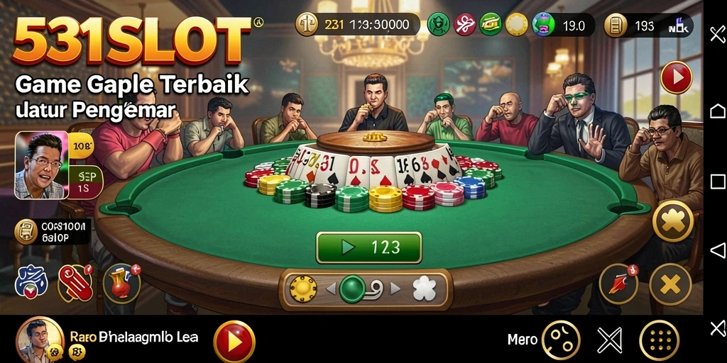 Tampilan seru gameplay Gaple di 531SLOT.