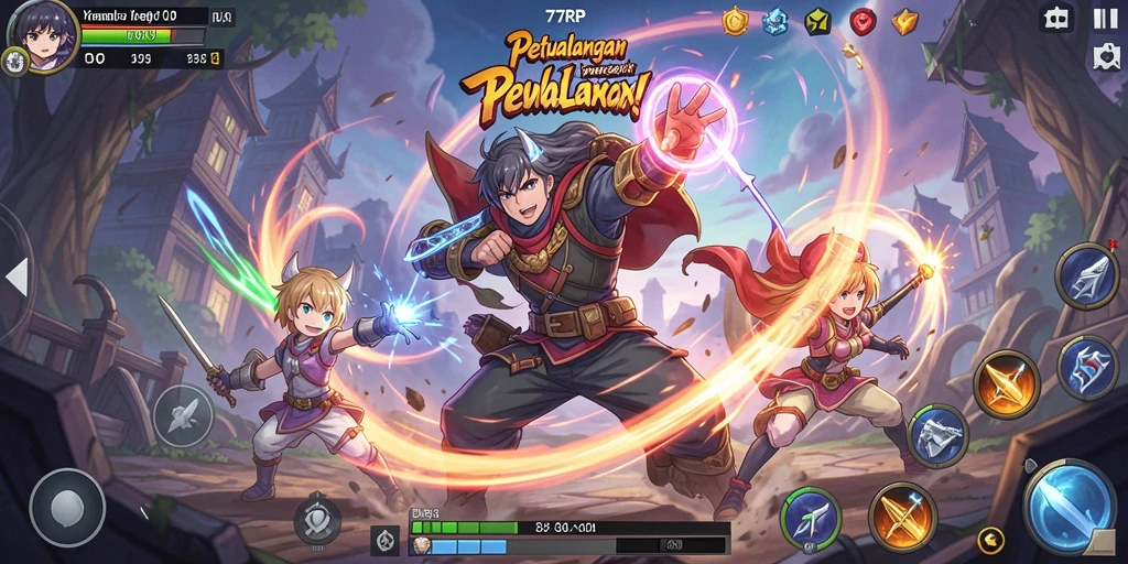 Tampilan gameplay Anime yang memukau di 77RP.