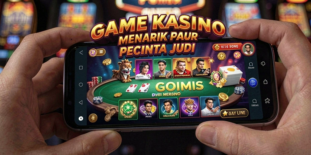 Screenshot gameplay 8II menampilkan suasana kasino yang mendebarkan.