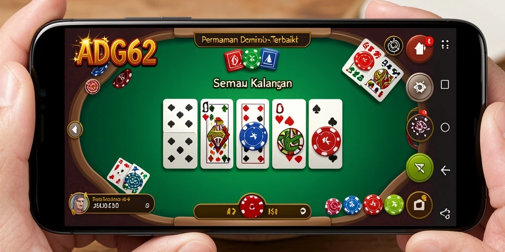 Tangkapan layar gameplay seru ADG62 saat bermain Domino.