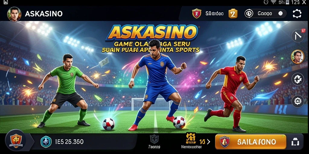 Tampilan gameplay seru dari <strong>ASKASINO</strong> yang menggambarkan berbagai cabang olahraga.