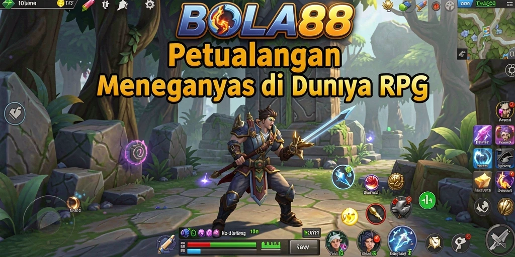 Tampilan gameplay RPG menarik dengan pertarungan strategi.