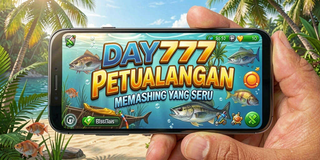 Gameplay seru DAY777, menunjukkan aksi memancing yang mendebarkan.