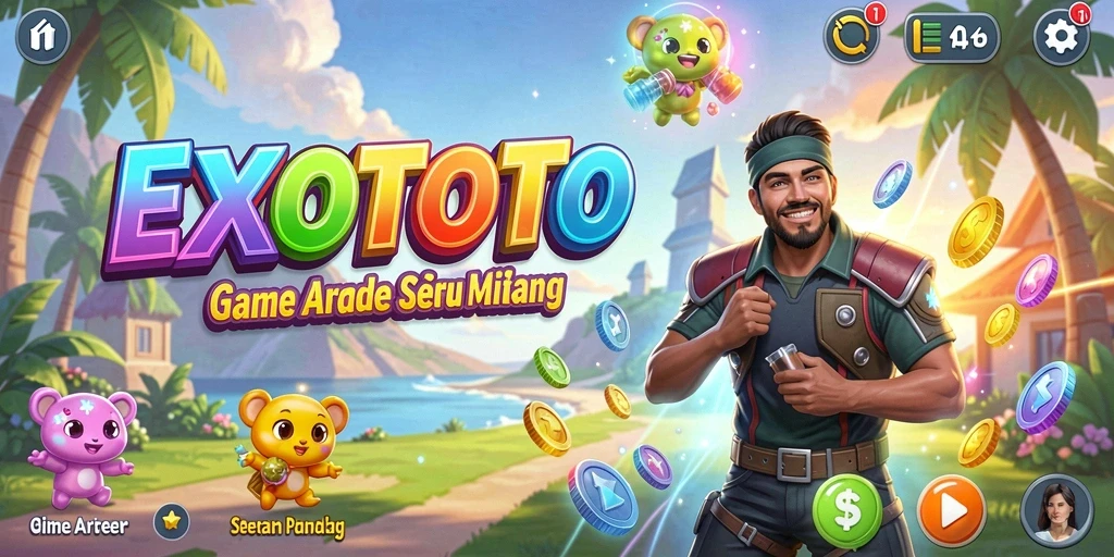 Screenshot gameplay EXOTOTO menampilkan aksi seru yang mendebarkan.