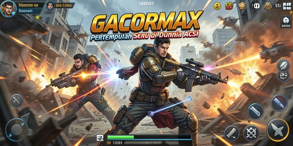 Tampilan gameplay seru GACORMAX saat melawan musuh.