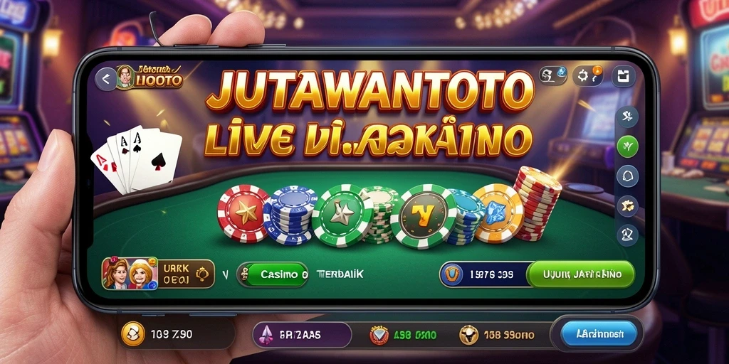 Tampilan permainan JUTAWANTOTO dengan dealer live yang interaktif.