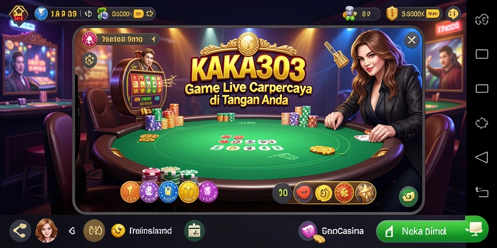 Tampilan gameplay Live Casino yang seru dan interaktif di KAKA303.