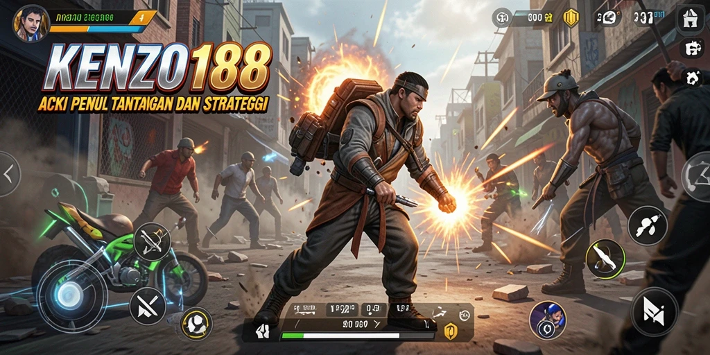 Screenshot gameplay KENZO188 menampilkan aksi seru dan menegangkan.