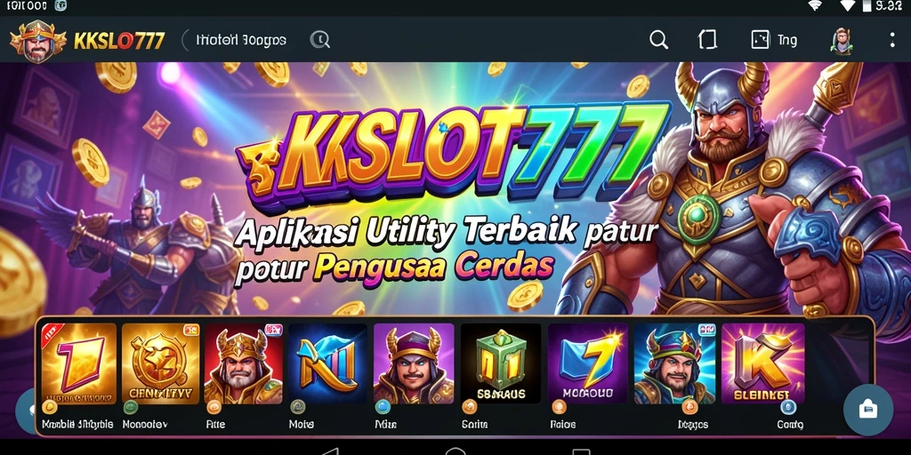 Tampilan utama KKSLOT777 yang menampilkan fitur-fitur Utility.