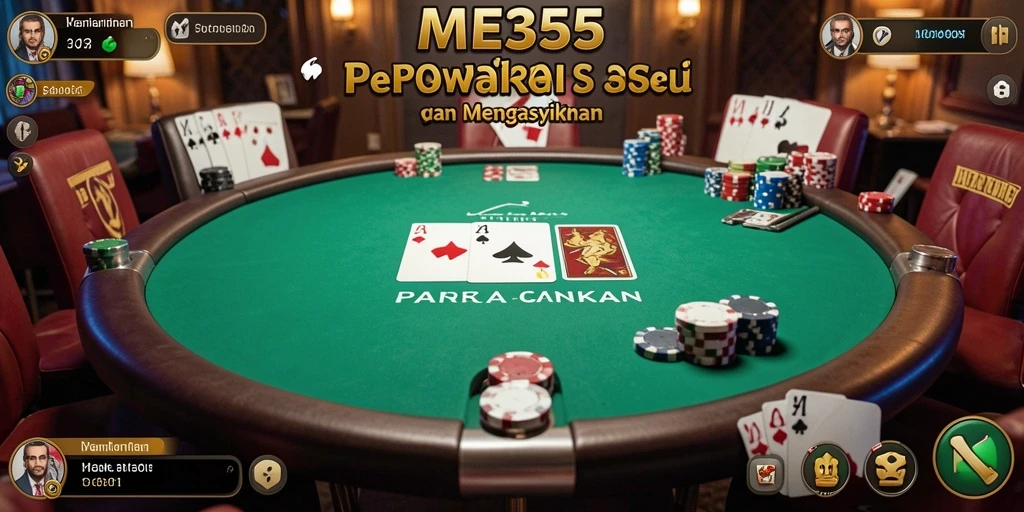 Tampilan gameplay ME355 yang mendebarkan dan penuh strategi poker.