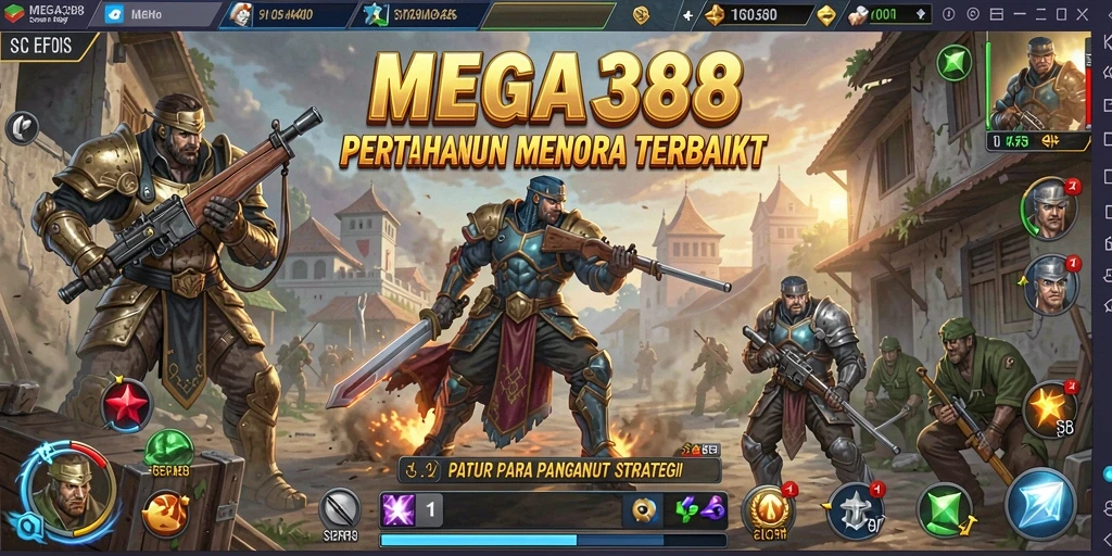 Gameplay menara pertahanan yang penuh strategi dan tantangan.