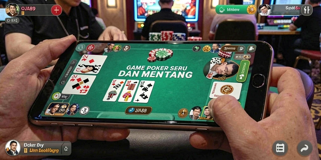 Tampilan gameplay Poker yang mendebarkan dan menarik.