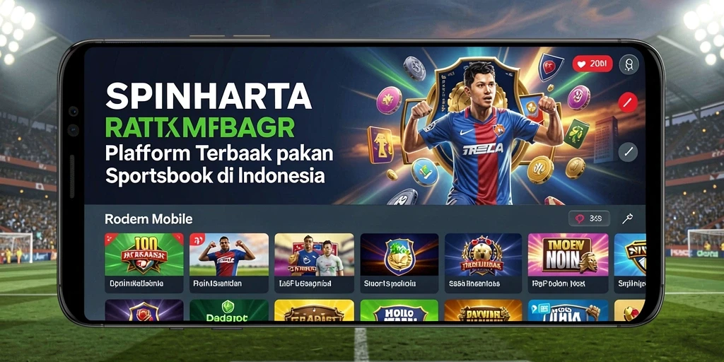 Tampilan utama SPINHARTA yang menampilkan berbagai opsi taruhan olahraga.