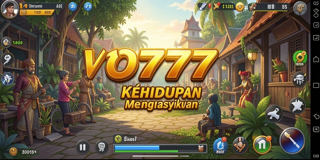 Screenshot menampilkan interaksi karakter dalam gameplay VO777.